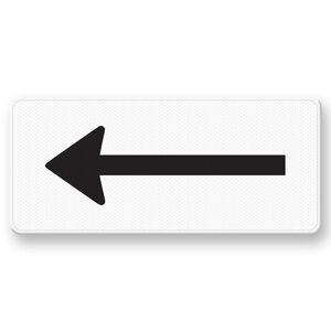 Verkeersbord onderbord OB501R pijl rechts DOR Verkeersbord onderbord OB501R pijl rechts DOR