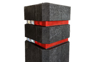Recycled plastic diamand head bollard Recycled plastic diamand head bollard