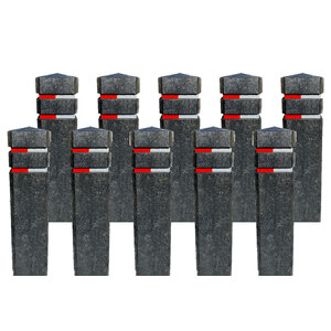 Recycled plastic diamand head bollard | 10 pieces