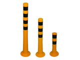 Plastic flexible barrier poles yellow/black