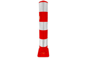 Flexpaal flexpost BB21 verkeerszuil rood/wit klasse 3