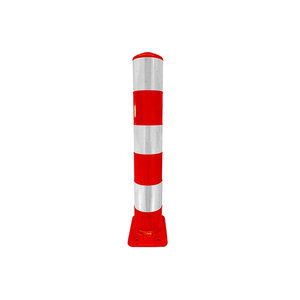 Flexpaal flexpost BB21 verkeerszuil rood/wit klasse 3