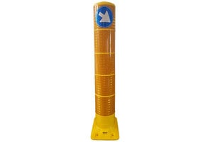 Flexpaal flexpost BB22 verkeerszuil geel + D02
