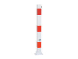 Barrier post foldable 70x70mm red/white, triangular locking