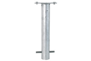 Ground socket for foldable barrier posts