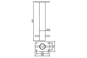 Ground socket for foldable barrier posts Ground socket for foldable barrier posts
