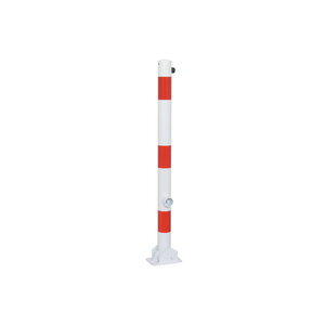 Barrier post foldable Ø60mm red/white, triangular locking