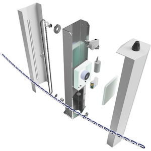 Parklio automatische ketting afsluiting Parklio automatische ketting afsluiting
