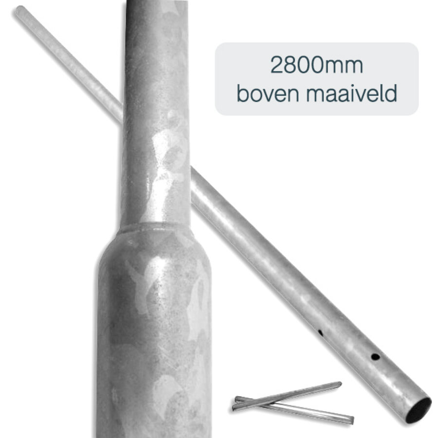 Traffic sign post with ground anchors - length 3600mm Traffic sign post with ground anchors - length 3600mm