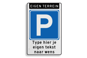 Parking sign own terrain own text