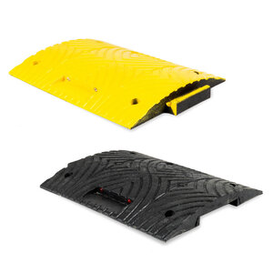 Speed bump 5 cm middle element yellow black SLOWLY Speed bump 5 cm middle element yellow black