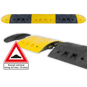 Speed ​​bump complete 5-10km h - 7cm high - various lengths - yellow black