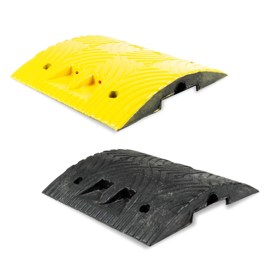 SLOWLY Verkeersdrempel compleet 5-10km u - 7cm hoog - diverse lengtes - geel zwart