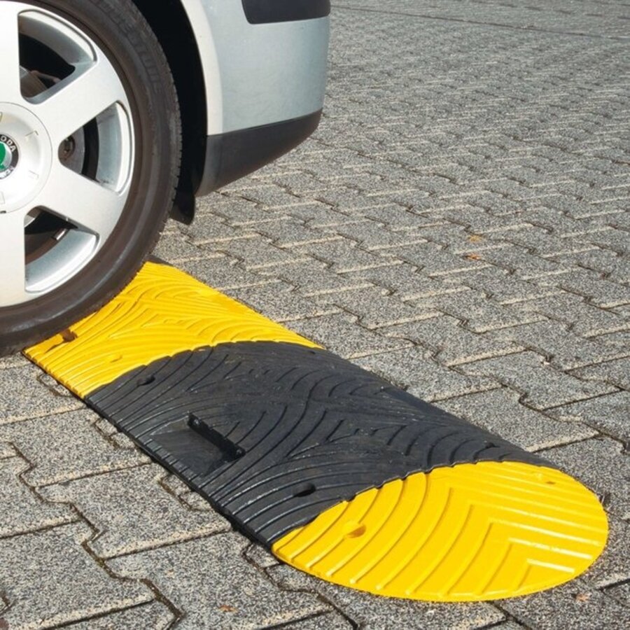 SLOWLY Verkeersdrempel compleet 15-20km/u - 5cm hoog - diverse lengtes - geel zwart