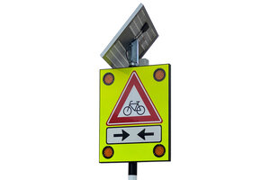 Solar LED Attentiebord met radar | J24 waarschuwing fietsers en bromfietsers Solar LED Attentiebord met radar | J24 waarschuwing fietsers en bromfietsers