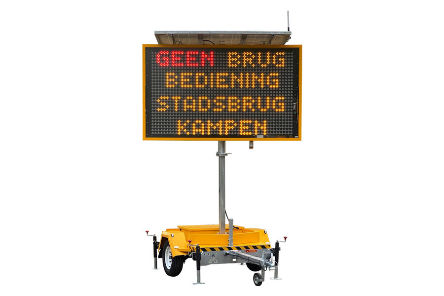 Solar Tekstkar met 5 kleuren LED display