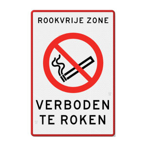 Traffic sign smoke-free zone, no smoking