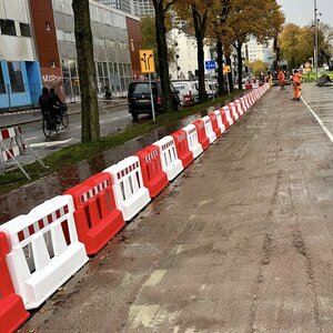 Kunststof barrier - Wit