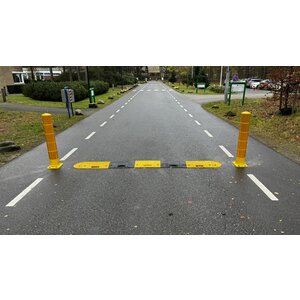 SLOWLY Verkeersdrempel compleet 5-10km u - 7cm hoog - diverse lengtes - geel zwart