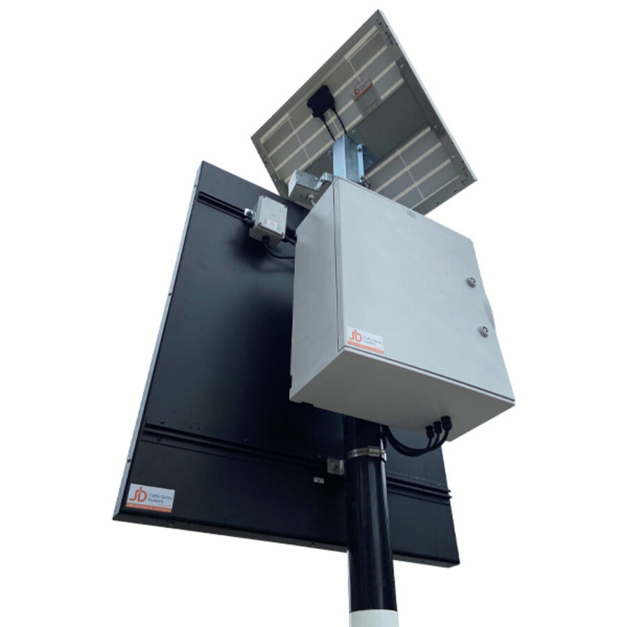Solar LED Attention sign L02F + pedestrian detection Solar LED Attention sign L02F + pedestrian detection