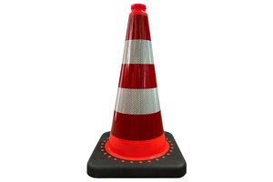 Traffic Cone 50 cm red/white retroreflective RA3