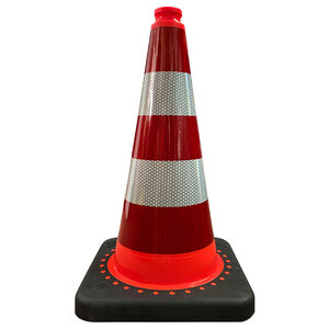 Traffic Cone 50 cm red/white retroreflective RA3