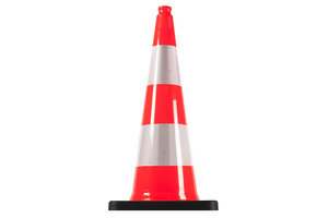 TSS™ series Verkeerskegel 75 cm oranje met 2 banden reflecterend klasse 2 Verkeerskegel 75 cm oranje met 2 banden reflecterend klasse 2