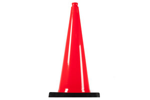 Traffic Cone 75 cm fluor orange with recycling base