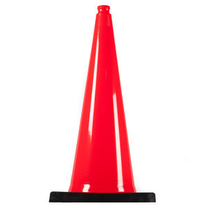 Traffic Cone 75 cm fluor orange with recycling base