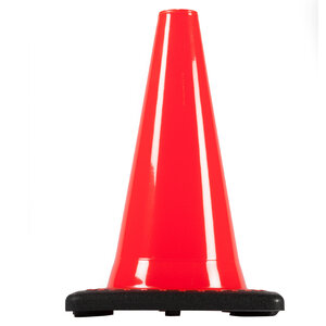 Traffic Cone 30 cm fluor orange with weighted base