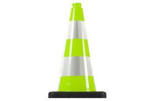 TSS™ series Verkeerskegel fluor groen 50 cm met 2 reflectiebanden klasse 2 Verkeerskegel fluor groen 50 cm met 2 reflectiebanden klasse 2