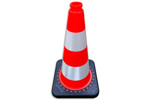 Traffic Cone 50 cm with 2 reflective tapes RA1