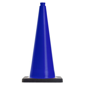 Traffic Cone blue 75 cm with recycling base