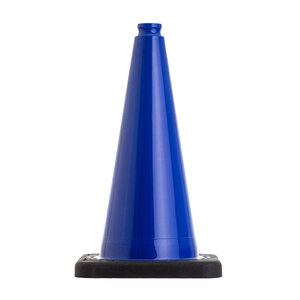 Traffic cone blue 500 mm with recycling base