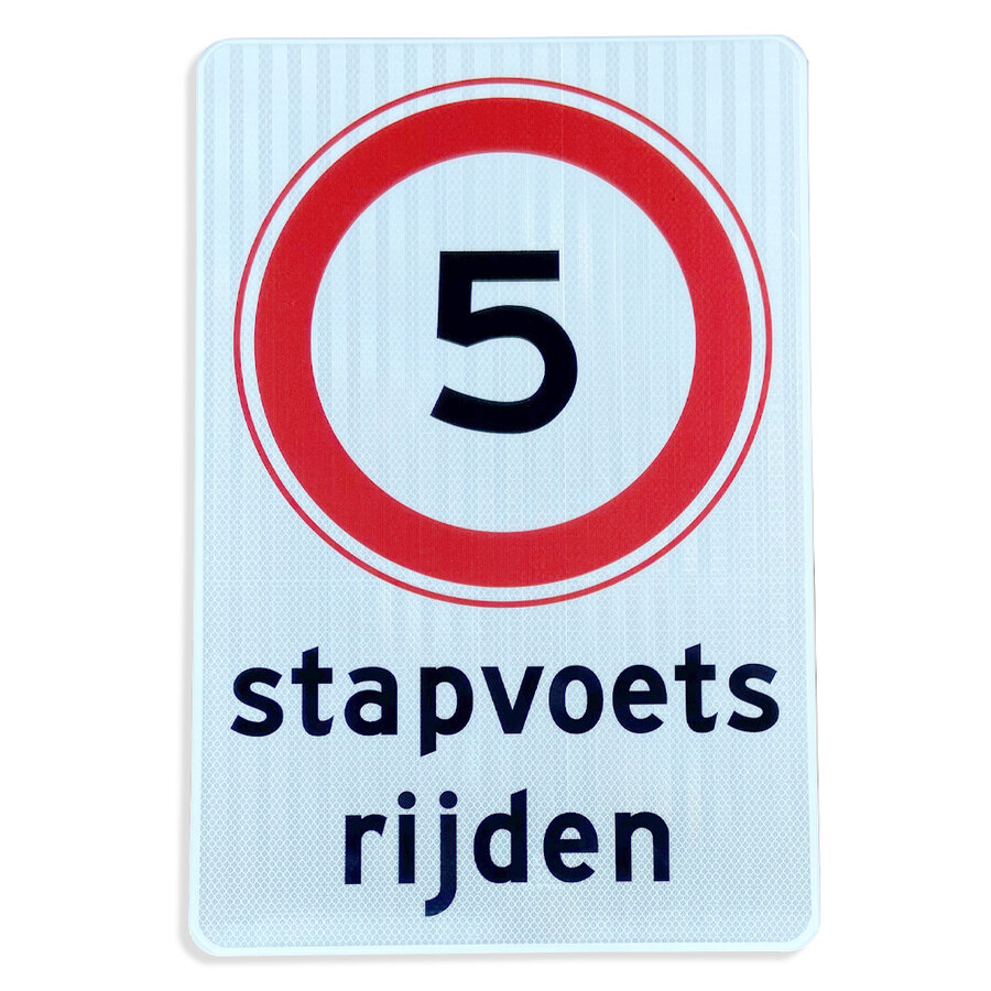 Traffic Sign 5 km - drive slowly Traffic Sign 5 km - drive slowly