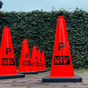 Verkeerspion 50 cm oranje met verzwaarde voet TSS™ series Verkeerspion 50 cm oranje met verzwaarde voet