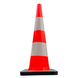 Traffic cone 900 mm orange with 2 reflective tapes RA2