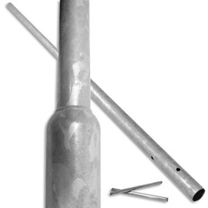 Flespaal met grondankers - verzinkt staal - diverse lengtes