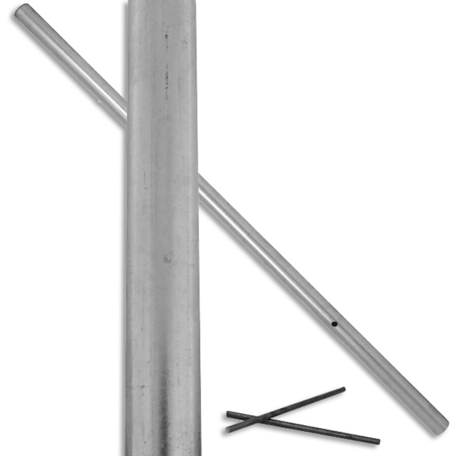 Tubular pole (straight tube) - galvanized steel - various lengths