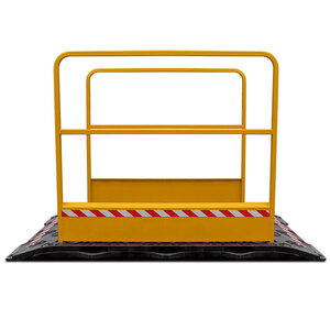 Plastic walkway incl. handrails - geel