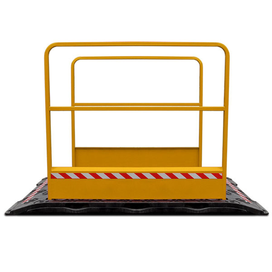 Plastic walkway incl. handrails - geel Plastic walkway incl. handrails - geel