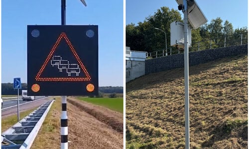 2x Autonoom File meldsysteem  N33, volledig op zonne-energie
