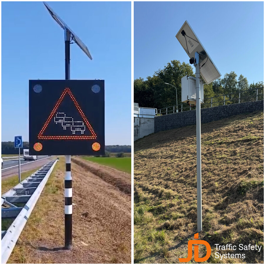 Autonomous solar powered traffic jam reporting system