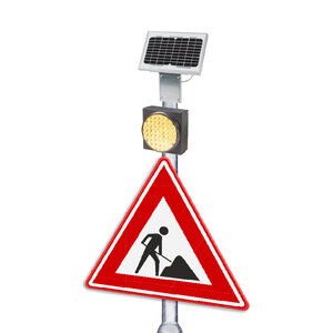 Voorwaarschuwingssein Solar LED 1x 200 mm Voorwaarschuwingssein Solar LED 1x 200 mm