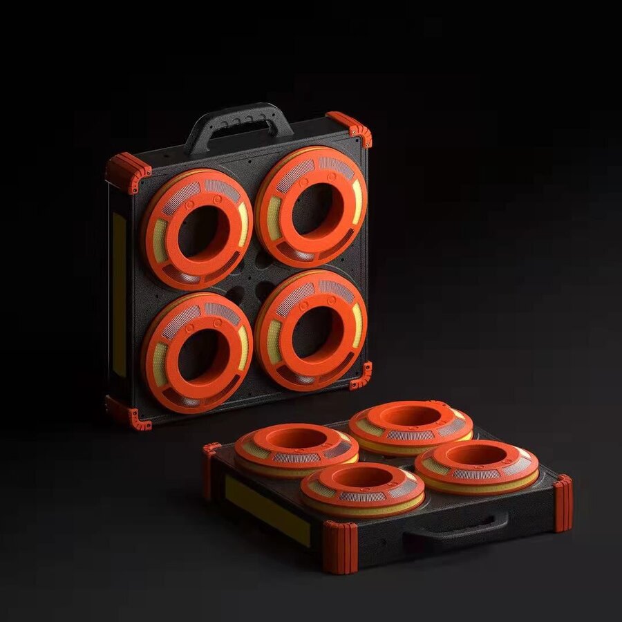 JD TRAFFIC Traffic Cone LED Flares orange - smart sequential - set with 8 pieces