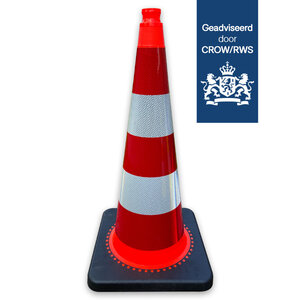 CROW Verkeerskegel 75 cm met logo - klasse 3 reflecterend TSS™ series CROW Verkeerskegel 75 cm met logo - klasse 3 reflecterend