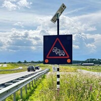Filemeldsysteem bij de Roggebotbrug (N307)