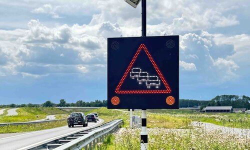 Filemeldsysteem bij de Roggebotbrug (N307)