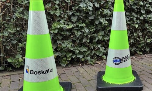 Boskalis zet groene verkeerskegels in voor verhogen veiligheid in werkvakken!