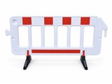 JD Kunststof afzethek 200 x 100cm wit met rode reflectie